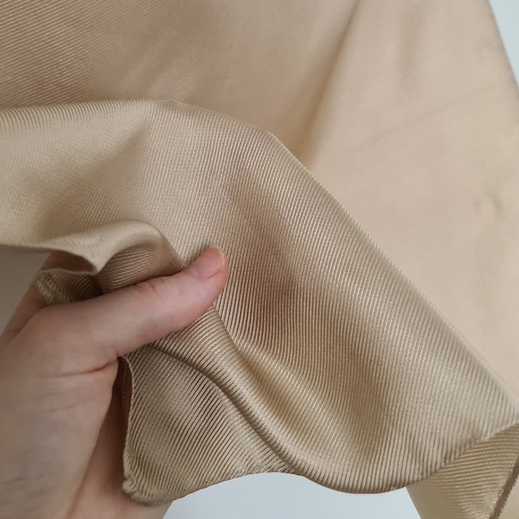 Gorgeous Sand Gold Brown Silk Square Scarf - Picture 3 of 3